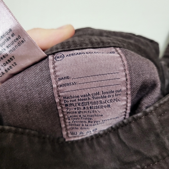 Adriano Goldschmied Graduate Tailored Leg Brown Denim Pants 34x34 - Picture 9 of 9